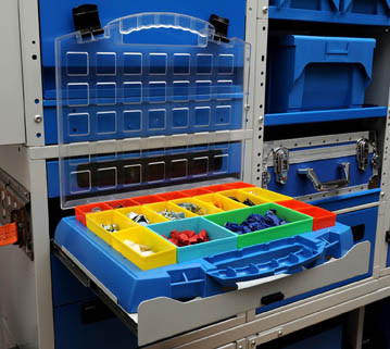 GALAXY valigetta in plastica per furgoni compatibile con arredi Syncro System Friuli